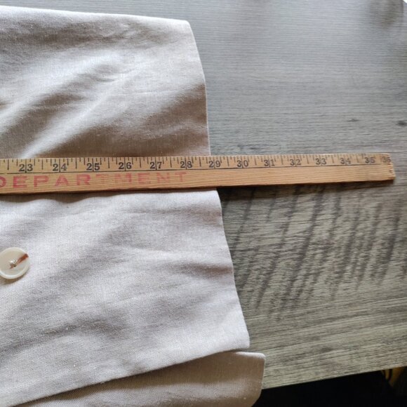 Old‎ Navy Double Breasted Beige Linen Blend Blazer Size XL Petite New - Picture 7 of 9